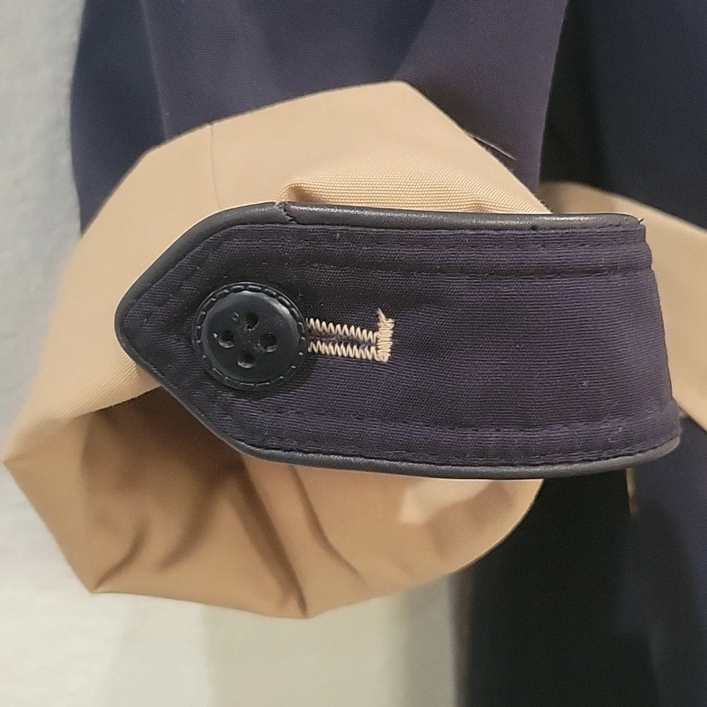 Reversible navy/camel , Structured Trench - Picture 9 of 12